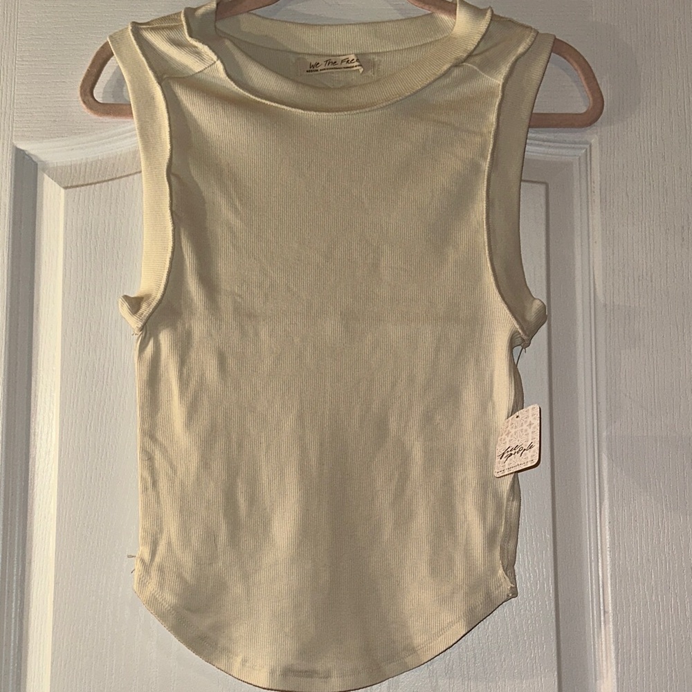We The Free Tank Top. Tan/Creme Color. Size Medium